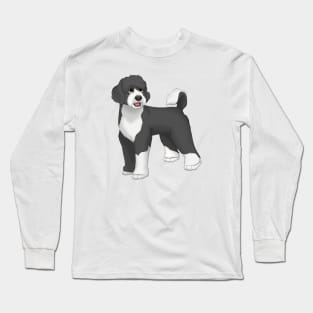 Black & White Portuguese Water Dog Long Sleeve T-Shirt